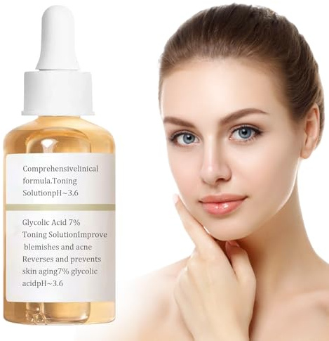 Glycolic Acid 7% Toning Resurfacing Solution,Glycolic Acid Toner,Exfoliating Toning Solution,100ml Glykolsäure Peeling Toner Toning Solution für Gesichtspflege Hautverjüngung Hautunreinheiten Akne