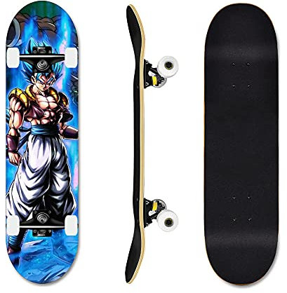 Anime Skateboard Anfänger Komplettes Standard Skateboard, Erwachsene Stunt Skateboard Vollahorn, Junge Dual Kick Skateboard