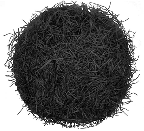 200g Raffia Füllmaterial Geschenk Hamper Shred Geschreddertes Papier Geschenk Füllung für Party Hamper Füllung und Geschenkverpackung für Geschenkbox Dekorations (Schwarz)