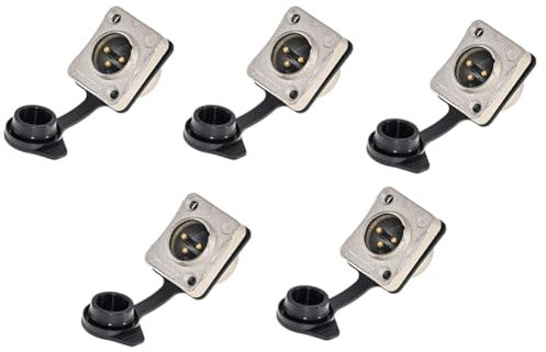 Marran 3 Pole Holder 3 Pole Waterproof Male and Female Microphone Audio Plug Xlr Balanced Threaded XLR Holder, Easy to Use B