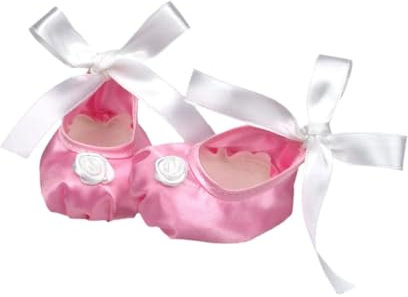 Luwecf Hochwertige Puppenschuhe für 18 Zoll Mädchenpuppen, Tanzaccessoires, Festlich Gestaltet, Rosa