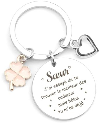 coTaSiEY Cadeau Soeur, Cadeau pour Ma Soeur Porte Cle Original Idee Anniversaire Noel Sœur Grande Soeur Cadeaux