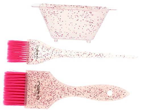 FRCOLOR Haarfärbeset Mit Schüssel Und Flexiblem Haarfärbepinsel Profi Farbwerkzeug Für Salon Und Heimgebrauch Pinkendesign Leicht Zu Reinigen