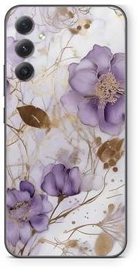Skins4u Schutzfolie Aufkleber Skin kompatibel mit Samsung Galaxy A56 Kratzerschutz Skins Vinyl Folie Rückseite Purple Heart