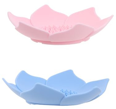 SHERCHPRY 2piezas Caja De Jabón Forma De Jabonera Autodrenante De Silicona para Ducha y Cocina Escurridor De Jabón Resistente y Práctica Bandeja para Fregadero
