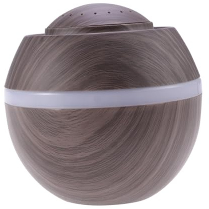 Mobestech Humidificador Difusor de Aire Mini Tamaño Compacto Madera Oscura Material Duradero Aromaterapia para Coche y Dormitorio Uso Doméstico