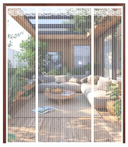 Double Door Fly Screen 150x200cm Magnetic Fly Screens Door Mesh Curtain for Patio Balcony Automatically Close No Drilling Need Easy to Install White