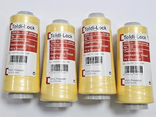 Overlockgarn Toldi No. 120 4 x 2.500m Konen 1345 lemon