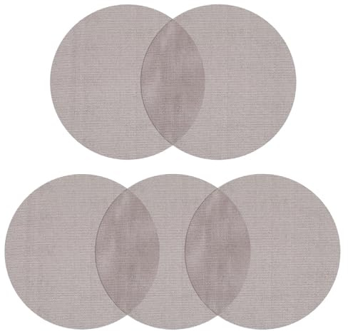 DTGN 5 Pcs 225 mm Grid Sanding Discs 800 Grit Aluminum Oxide Abrasive | Anti-clogging Dust-free Hook and Loop Wall Sanding Discs for Wood Paint Car Putty Wall Dust Sanding
