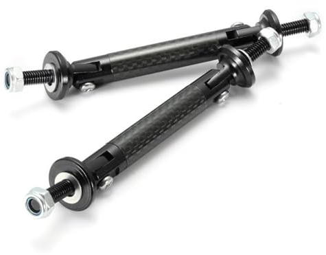 Barra De Soporte De Parachoques Marco delantero/trasero Universal for coche, Protector de labio for parachoques, barras soporte, decoración, barra divisora, Kits amarre(Noir)