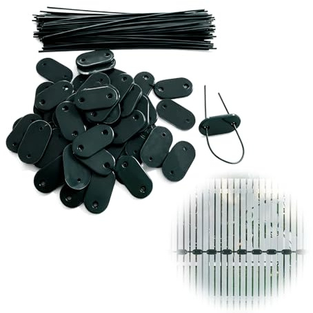 Jetstream 50 Pièces Attaches pour Brise-Vue, Kit de Fixation pour Brise-Vue, Kit de Fixation de Clôture Brise-Vue, Compatible avec Les Jardins, Les Pelouses, Les Clôtures, Les Balcons
