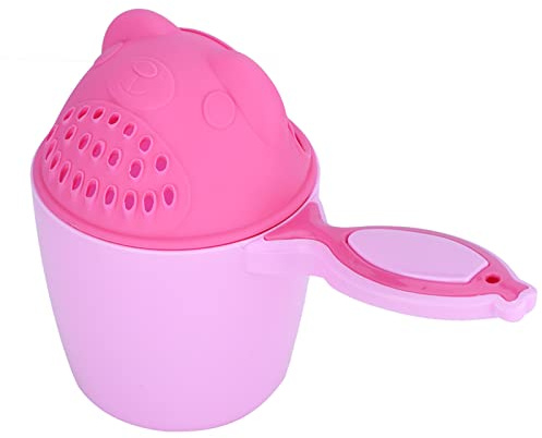 RASTKY Schöne Baby-Shampoo-Tasse, süß, Zum Waschen von Haaren, Bad, Augenschutz für, PP-Material (PINK)