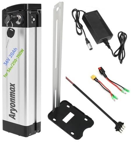 Batería Bicicleta Eléctrica 36V 20AH 15AH, Batería Ebike con Cargador, Puerto Descarga de 4Pin/2Pin y Célula Grado A