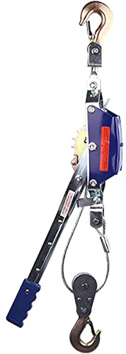 Extractor de cabrestante Manual de Palanca de Alta Resistencia, Extractor de Cable Manual de 2 Ganchos para tracción, recuperación, Remolque, Levantamiento Pesado, cabrestante Manual portáti