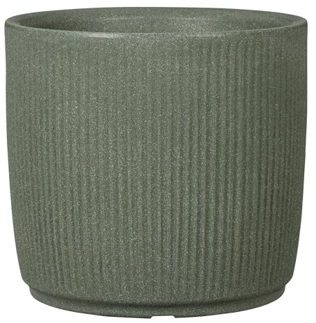 Scheurich Linetto Pflanzgefäß, rund, Farbe: Dark Green, Durchmesser: 47cm
