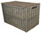 Wovenhill Large Wicker Storage Trunk | Handmade Woven Hamper with Hinged Lid | W84 x D45 x H52cm | Grey