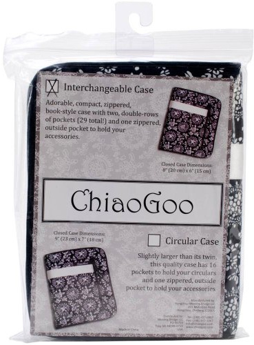 ChiaoGoo Interchangeable Needle Case - Empty, White Ribbon