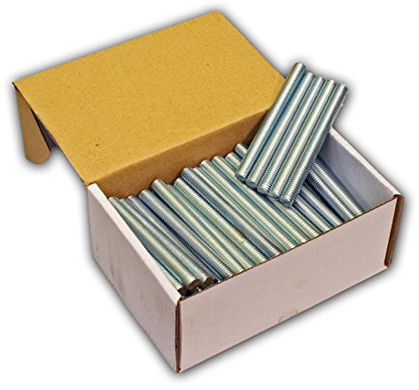 Stabilo-Sanitaer 100x Gewindestifte M8 x 80 mm Gewindestäbe Gewindebolzen Stahl verzinkt Gewindestangen 8cm