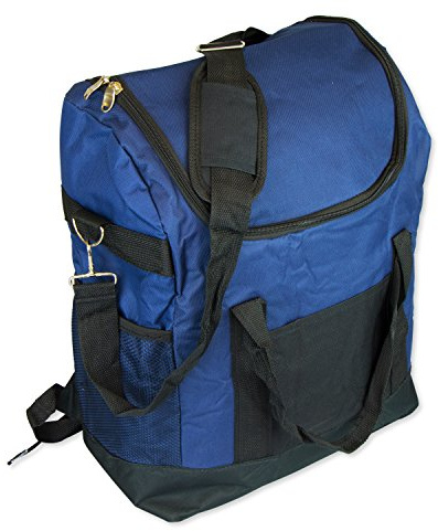 Grinscard Picknick Rucksack inklusive Kühlfach - Blau, Volumen 25 Liter - Camping Kühlrucksack mit Tragegurt und 3 Außentaschen