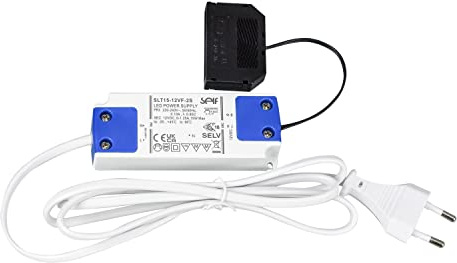 LED Trafo Konverter 1-15W DC 12V mit 6-fach-Mini-AMP-Verteiler und 1.5m Zuleitung
