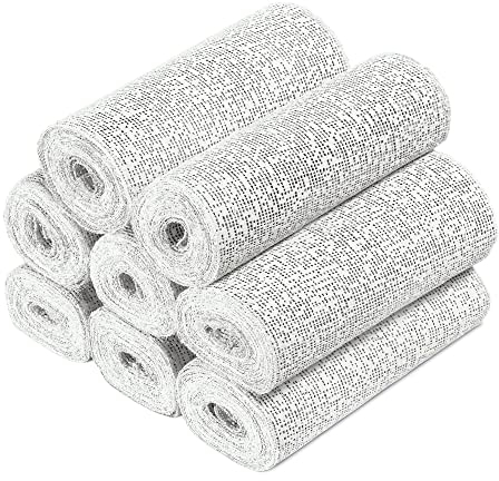 Navaris Rotoli bende gessate calco pancione - 8x rotolo garze gesso 15cmx300cm asciugatura rapida uso su pelle viso corpo modellismo modelli maschere