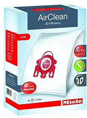 Miele Genuine Vacuum Cleaner AirClean Dust Bags Type FJM Pack of 8