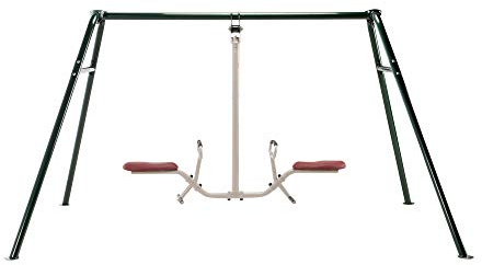 Gym Dandy Tilt-A-Swing Kids Swing Set | Spins 360 Degrees, Multi-Directional Rotation, Swing Set for Backyard, 300 LB Weight Capacity GD-6662, Black/Red/White, One Size