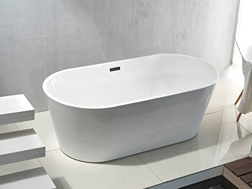 Aloni Rondo Freistehende Badewanne Acryl Weiß rund 180 x 80 cm