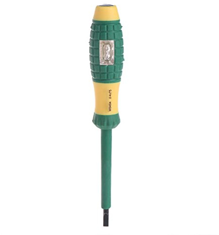 Buwei Electrical Tester Pen 220V Schlitzschraubendreher Spannungsleistungsdetektor Sonde 4mm