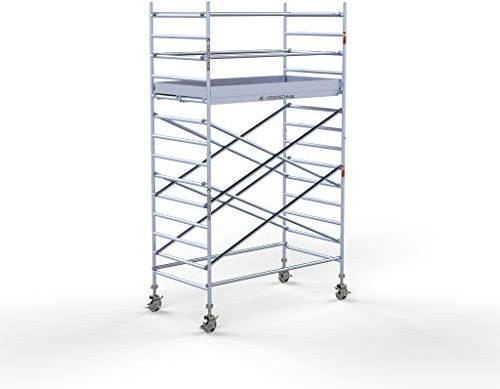 AC Steigtechnik PRO-L 250 Aluminium-Rollgerüst 5m Arbeitshöhe, freistehender Aufbau (5,30 m Arbeitshöhe)