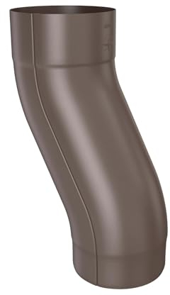 ZAMBELLI Sockelknie verzinkt, Etagenbogen, einteilig gefalzt DN 100 Kupferbraun zur Überbrückung von Mauer- und Putzvorsprüngen