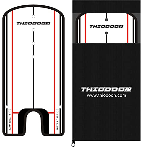 THIODOON Miroir d'alignement de Golf avec Ligne de Putter pour entraînement de Putting Taille 30,5 x 15,2 cm