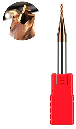 ASNOMY VHM fresa da 1 mm in metallo duro, rivestito AlTiN 55 HRC 4 taglio, foratura, fresatura, finitura, immersione, CNC, carburo di tungsteno