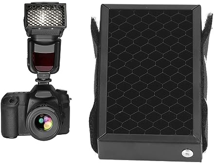 Filtre de Point de Grille en Nid d'abeille Flash, Diffuseur Universel en Nid d'abeille Portable à 50 Degrés pour Flash Supérieur D'appareil Photo, pour Flash Studio Photographie
