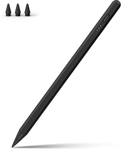 MEKO Pencil for iPad 2018-2026, 13-Min Fast Charge, Palm Rejection | Tilt Sensitivity & Precise iPad Pen for Drawing, For iPad Pro 11/12.9/13, Air 3-5 (M2/M3), Mini 5/6, iPad 6-11 Black