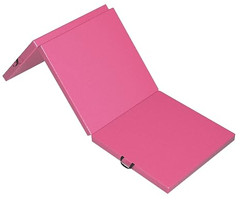 LXHELIVERY Zusammenklappbare Gymnastik-Taumelmatte, Mit Tragegriffen, Faltbare Turnmatte, Zum Schutz Vor Harten Böden, Gymnastik-Bodenmatte, Trainingsgeräte (Farbe : Rosa, Größe : 180x60x5cm)