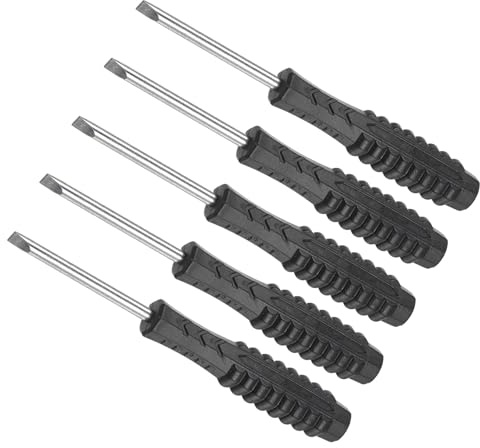 CoCud 5 Pièces. Mini Tournevis à Fente Taille 4,0 mm Acier au Carbone