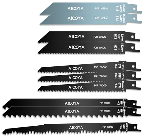 Lame per Sega Universale Per il Taglio di Metallo, Legno, Plastica 10 Pezzi