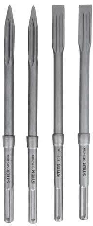STIER Meißel-Set SDS-max 4-tlg. 400 x 25 mm / 400 mm