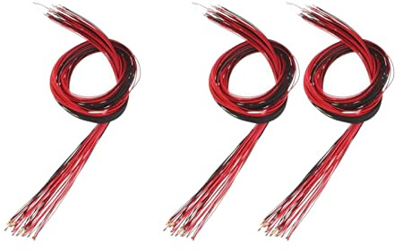 pistro 60 pezzi pre-cablati 0805 SMD LED Street Lights Mini 3V LED per modellismo di treni, modelli architettonici, fai da te, urbanistica e scene in miniatura, lunghezza cavo 30 cm