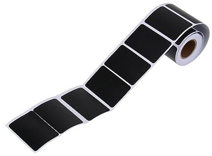 NUOBESTY Namen Sticker Beschreibbare Pvc-etiketten Wasserdichte Kreidetafel-aufkleber Wiederverwendbare Vorratsetiketten Schwarz Für Küche Zuhause Party