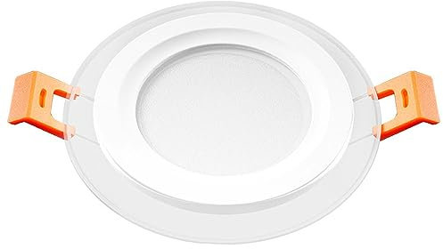 Led cristal Downlight redondo empotrado panel 3 colores atenuación decoración del hogar luminaria comercial spot para salón comedor 1 pack / 4 pack, szpXXX, dimming, 1 pack 6W