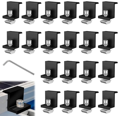 Solarmodul Halterung Endklemme 20 Stück 30mm - für PV Schiene