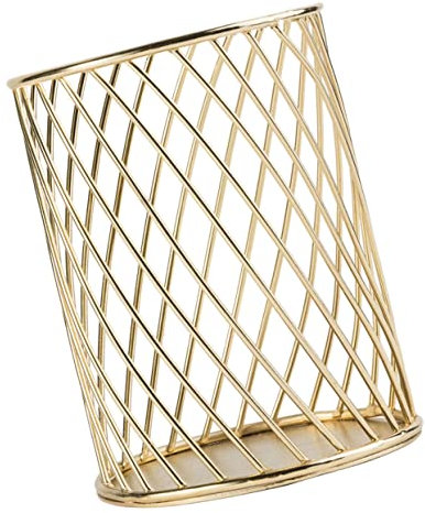 Gadpiparty Metall Stifthalter Kreativer Hohlraum Organizer Pinselbehälter Schreibtischaufbewahrung Desktop Pen Container Goldfarben Langlebig Und Praktisch