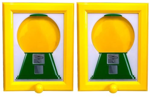 Hängender Bonbonspender im Rahmen - 2 Stück Wandmontage Kaugummiautomaten im Bilderrahmen, Seltener Vintage der Praktische Bilderrahmen Süßigkeitenspender für Bonbons, Nüsse, Hunde & Katzen Leckerlis
