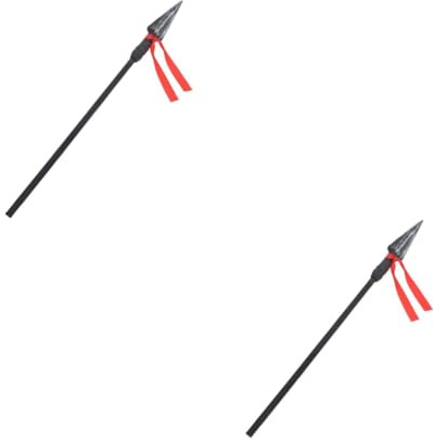 BESPORTBLE 2 Pièces Lance Médiévale Romaine Plastique pour Cosplay Accessoire de Fête et Jeu Interactif pour Halloween et Performances