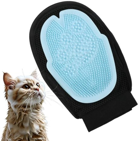 Guanti per la cura del pelo, guanti per il lavaggio del cane, depilazione, accessori da bagno, guanti per la cura del pelo per conigli e cavalli, cuccioli. Il doppio utilizzo di questi guanti