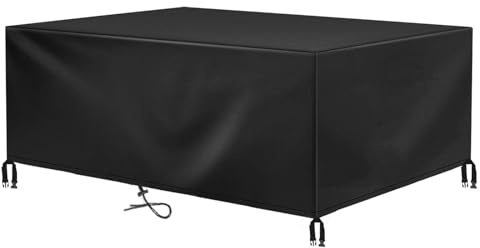 HNKDKJ Housse de Salon de Jardin Extérieur, 180x110x60cm/Lx l xH Housse de Protection pour Table de Jardin Imperméable Housse d'hivernage Salon de Jardin pour Extérieur Table et Chaises Rectangle