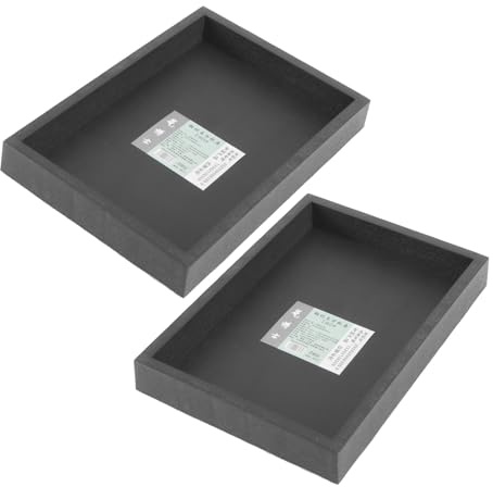 ibasenice Lot de 2 Plateaux Rectangulaires pour Pot de Fleurs en Résine Trempée Bac à Eau Épaissi 18X128 CM Support Imperméable et Facile à Nettoyer Accessoire Jardinage pour Intérieur