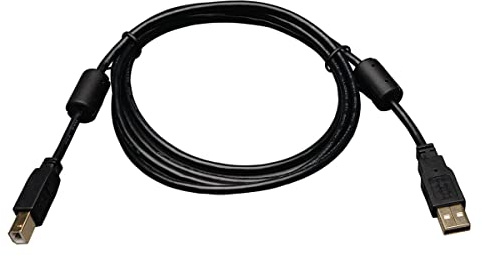 Tripp Lite USB 2.0 Hi-Speed A/B Cable with Ferrite Chokes (M/M) 6-ft. (U023-006), Black